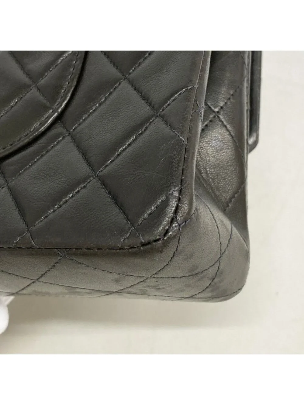Chanel Shoulder Bag Quilted Lambskin Black Gold